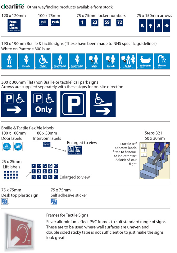 Braille and Tactile Signs