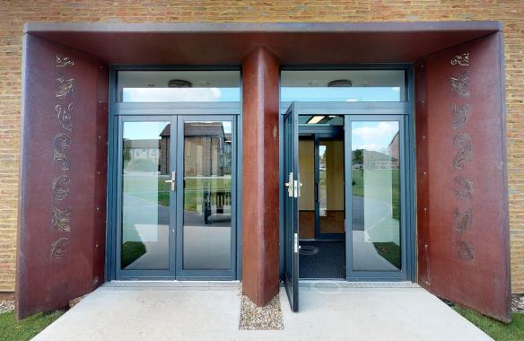 10mm Corten water jet cut, chemically rusted and lacquered 